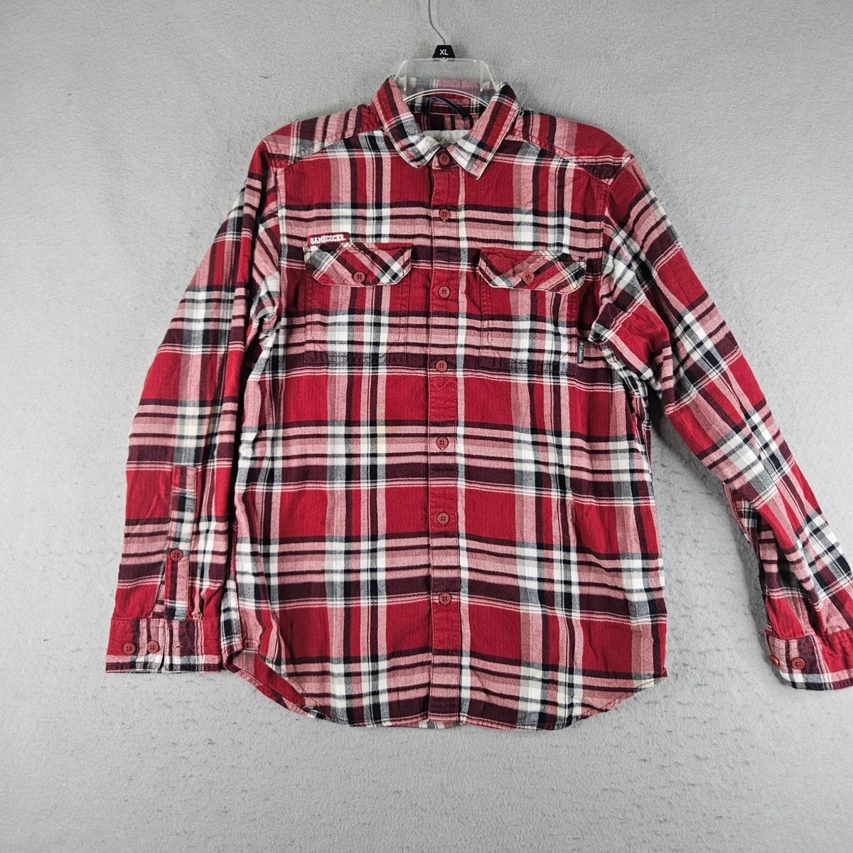 Chemise Columbia Super Bonehead South Carolina Gamecocks – Rouge Plaid, Homme XL