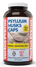Psyllium Husks Caps 400 Count Pack Yerba Prima Capsules Natural Fiber Women