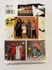 Simplicity 0649 Halloween Costume Pattern Witch Pirate Angel More Childs size A
