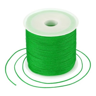 0.8mm Nylon String for Bracelets, 44 Yards Nylon Beading Thread(Grass Green)