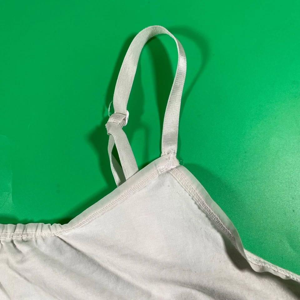 Lane Bryant White Supima Cotton Spandex Cami Top Adjustable Straps 14/16 - Image 2 of 4