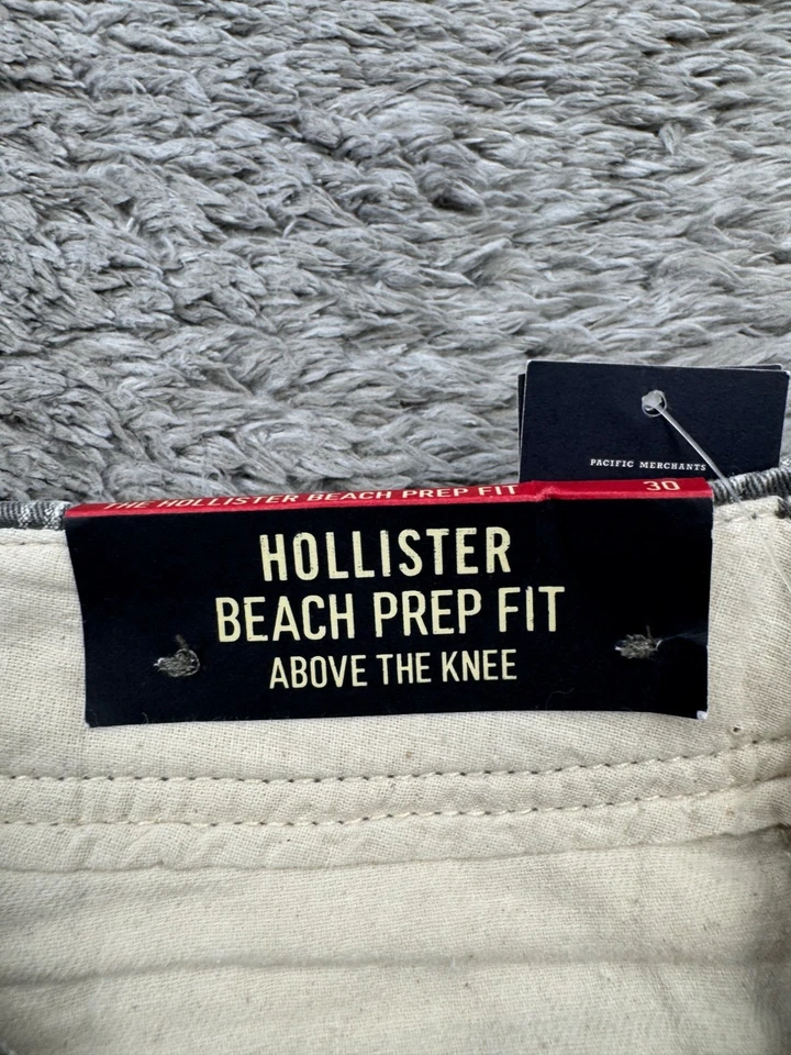 Hollister Shorts Men 30x7 Gray Southwest Aztec  Beach Prep Fit Button Fly NWT - Image 4 of 4