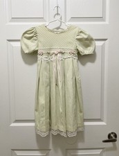 Vintage Bonnie Jean Girl's Dress Formal Ribbon Floral Size 6