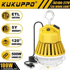 Linkable Led Temporary Work Light 100w Construction Job Site Hanging Light 5000k
