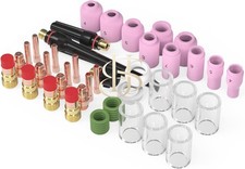 49pcs TIG Welding Torch Stubby Gas Lens Pyrex Glass Cup Kit For WP-17/18/26