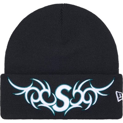 Supreme New Era Tribal S Logo Beanie Navy | eBay