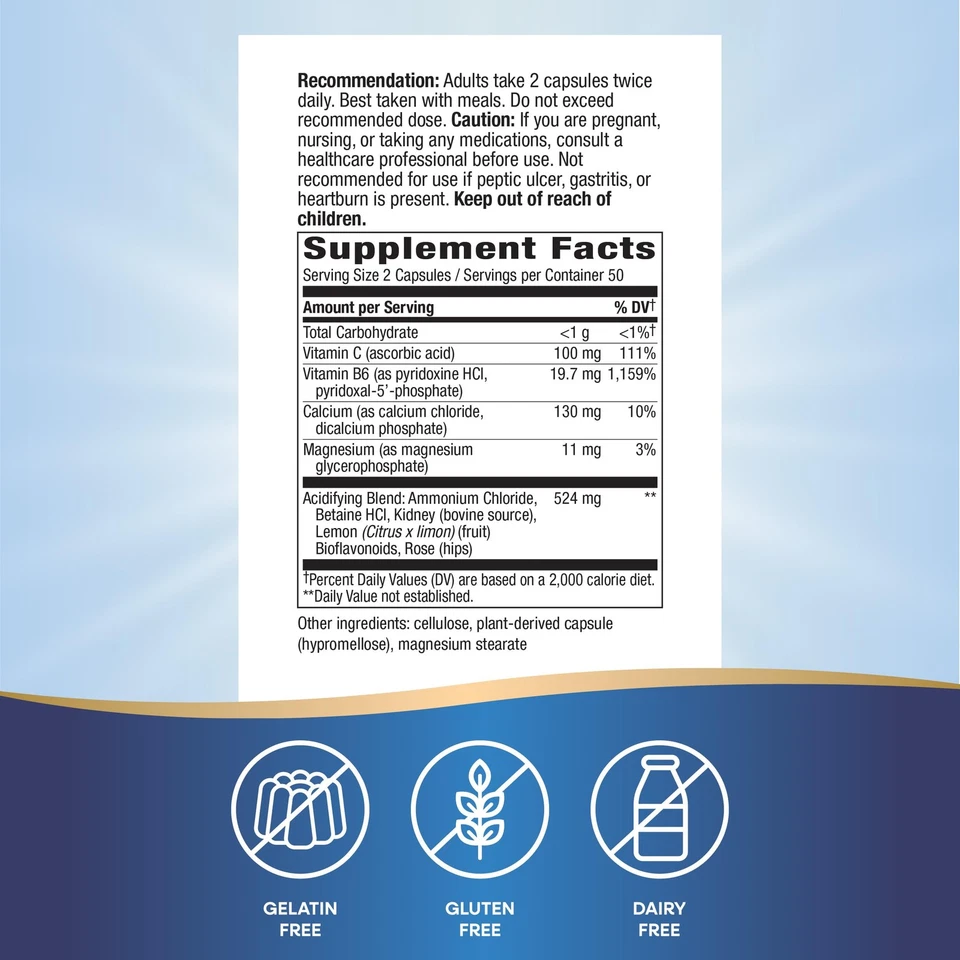 Acid-A-Cal, 100 cápsulas vegetarianas Foto 4 de 4