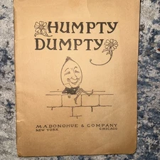 Vintage 1924 Or Before  Humpty Dumpty Book Missing Front Cover