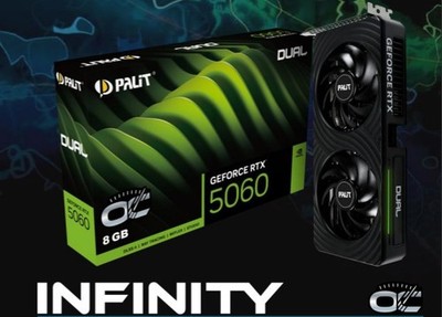 PALIT RTX5060 INFINITY 2 OC 8G GDDR7 128bit 28 Gbps 2280 MHz