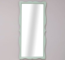 Badezimmerspiegel Holzspiegel Wandspiegel Spiegel Landhausstil Vintage mintgrün