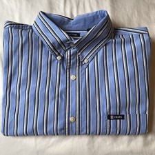 CHAPS Easy Care Men's XL Striped Long Sleeve Dress Shirt *Small Spot Front*