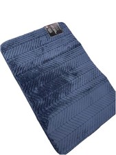 Hotel Style Plush Memory Foam Bath Mat 18X26 Dark Blue Skid Resistant