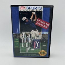 PGA Tour Golf II Sega Genesis CiB W/ Poster EA Sports Official Authentic Tested