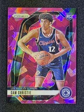 Cam Christie 2024-25 Panini Prizm Pink Cracked Ice Prizm RC LA Clippers #242