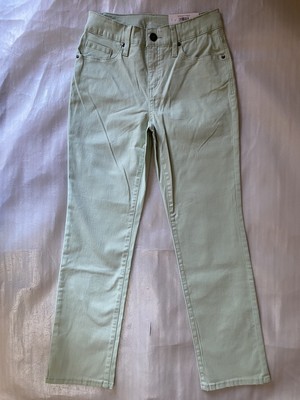 Style & Co Straight Leg Jeans Green Women's Size 2P Petite Casual Comfort