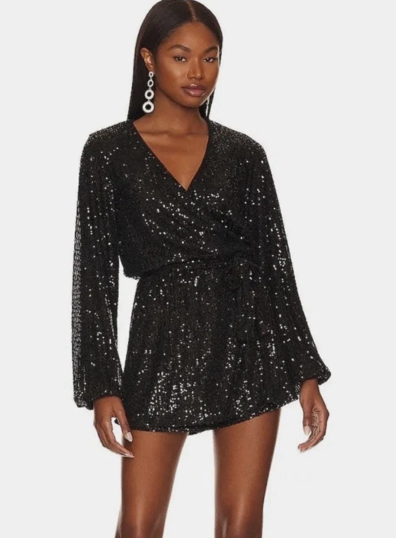 black glitter romper dress Sequin Jumpsuits & Rompers for Women for sale Sleeve Type_Strapless