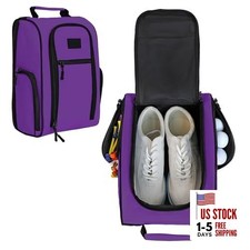 Golf Shoe Bag for Men  Women, Padded Travel Shoe Bag with Side Purple