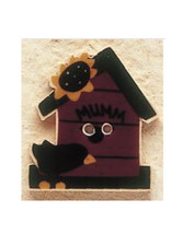 Mill Hill Ceramic Buttons 43020 Birdhouse with Crow