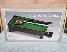 Novelty Desktop Miniature Pool Table Fun Gift Realistic w/cue Sticks, Balls