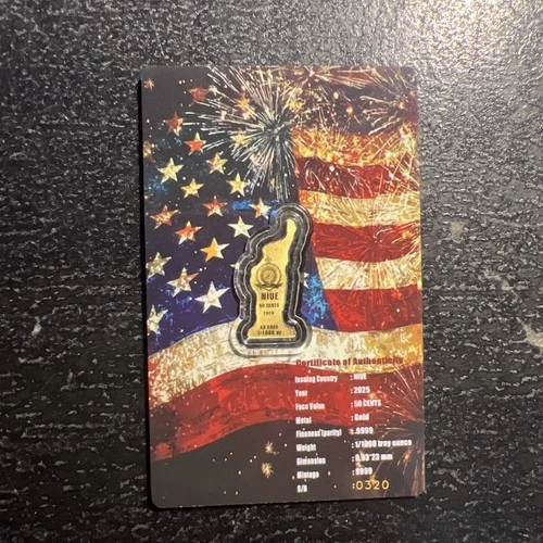 2025 Niue STATUE OF LIBERTY 4th of July 1/1000 oz Gold Coin