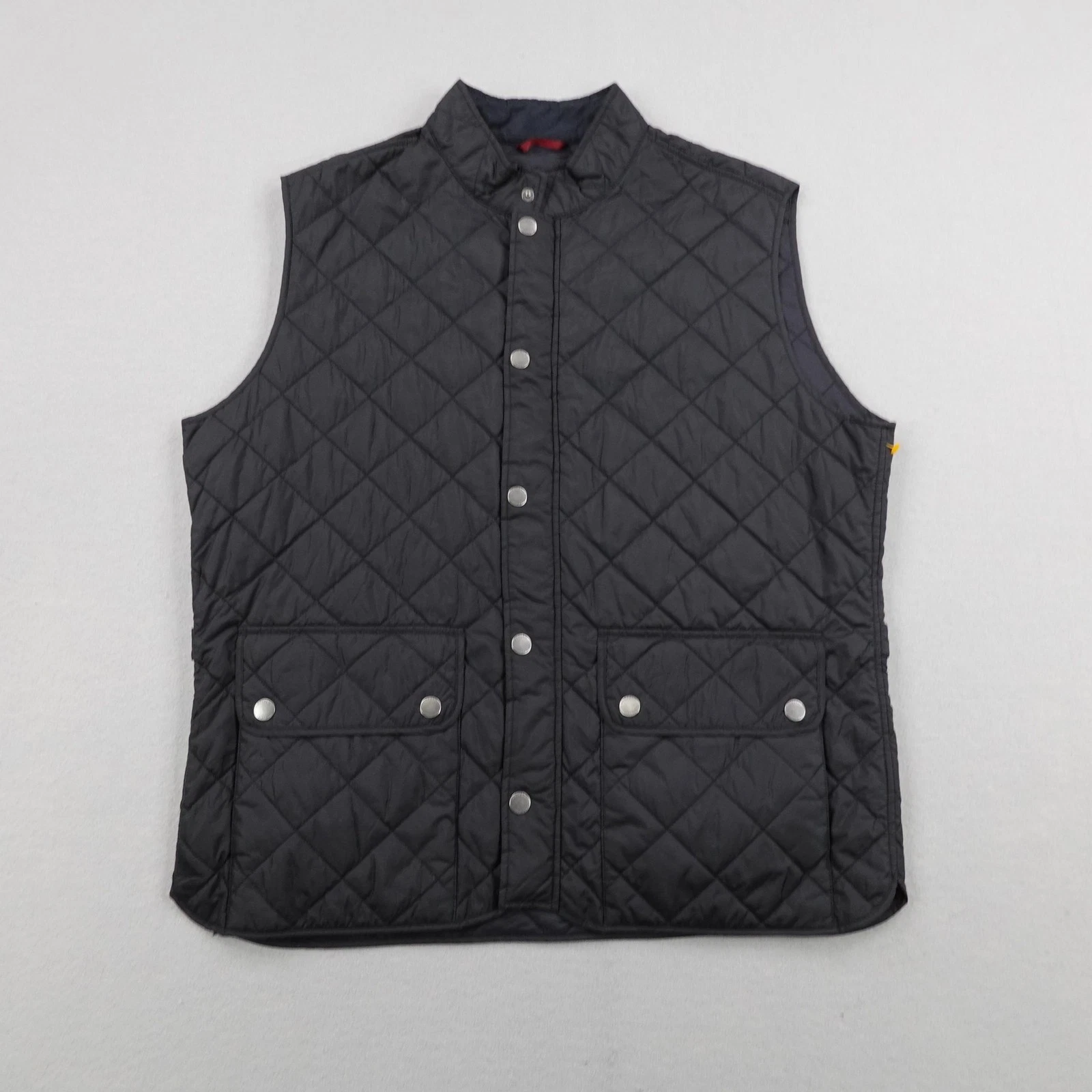 UNTUCKit Vest Mens XL Black Quilted Woodcrest Puffer Insulated Gillet Snap Up