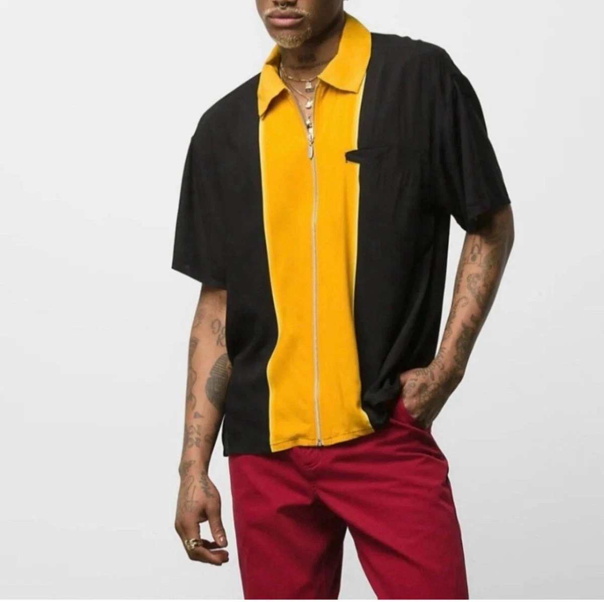 dress shirt with vans Vans Lawson Solid Ss Woven (Mens) | Black