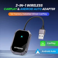 2-IN-1 WIRELESS CARPLAY ANDROID AUTO ADAPTER for Factory Installed wired CarPlay
