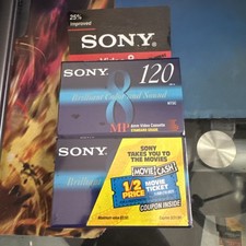 2 Sony Video8 MP 120min 8mm Video Cassette MP HG NTSC Standard High SEALED NEW