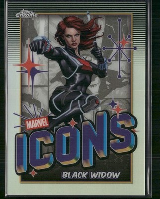 2025 Topps Chrome Marvel #MI-6 Black Widow Marvel Icons
