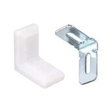 20 Sets 90 Degree Corner Braces Angle Brackets Supports White Silver Tone