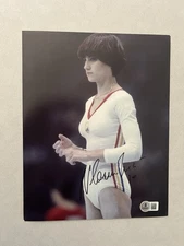 Nadia Comaneci autographed signed 8x10 photo Beckett BAS COA Gymnastics Hot Sexy