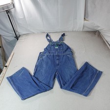 Liberty Overalls Mens 2XL 48x28 Blue Denim Bib Workwear Carpenter Utility
