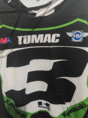 Tomac #3 Kawasaki Motorcycle Hooded Pullover Shirt Size S Youth Boy - Picture 7 of 9