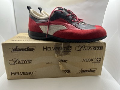 Helvesko Schuhe Damen UK 6 EU 39 Wildleder Schnürschuhe Sneaker Comfort Rot ''