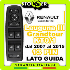 Pulsantiera Alzacristalli Interruttori Vetri RENAULT LAGUNA III GRANDTOUR KT0/1