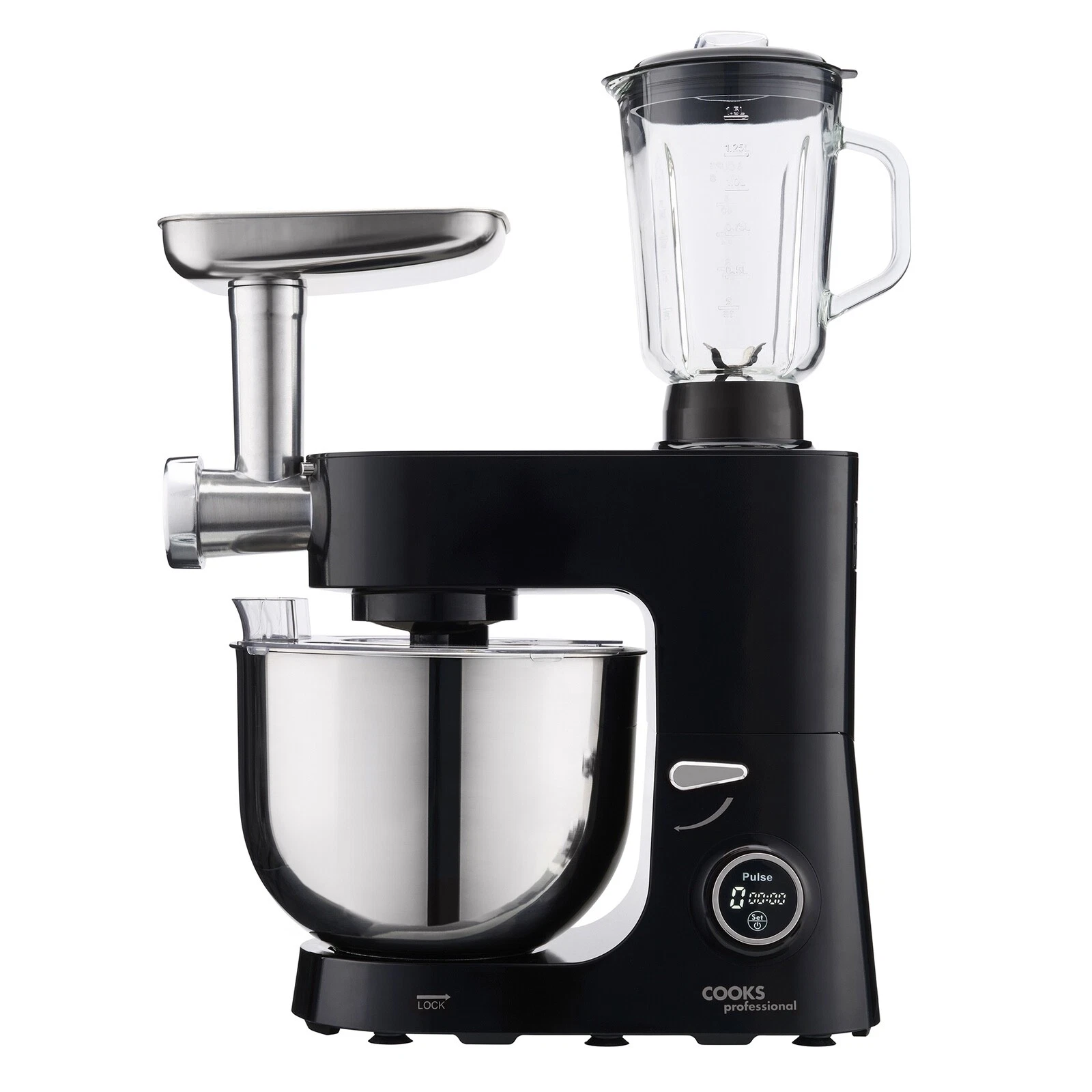 Cooks Professional Multi Function Stand Mixer | 1800W | Black and Silver
Opens in a new window or ta