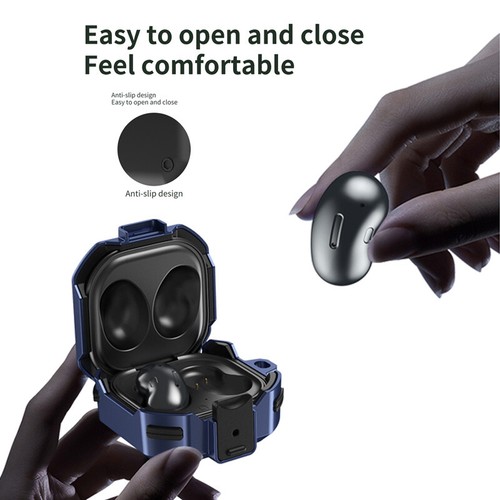 For Samsung Galaxy Buds 2/ Buds Pro/ Buds Live Shockproof Case Cover + Keychain - Picture 2 of 32