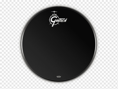 GRETSCH EBONY PERMATONE BASS DRUM LOGO DRUMHEAD GRDHEB22