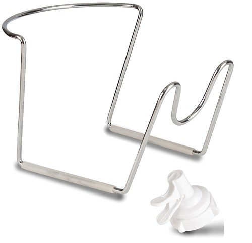 Chrome 1- 5 Gallon Water Jug Stand & Water Dispenser Valve Fit 55mm Snap on Top - Picture 4 of 6