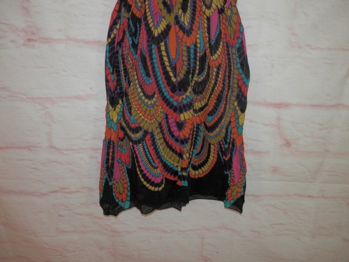 Aryeh Anthro Small Silk Blend 70's Inspired Geometric Empire Waist Dress 4714 - Picture 15 of 15