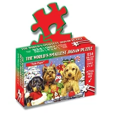 TDC Games World's Smallest Jigsaw Puzzle - Yule Pups - 4 x 6 inches