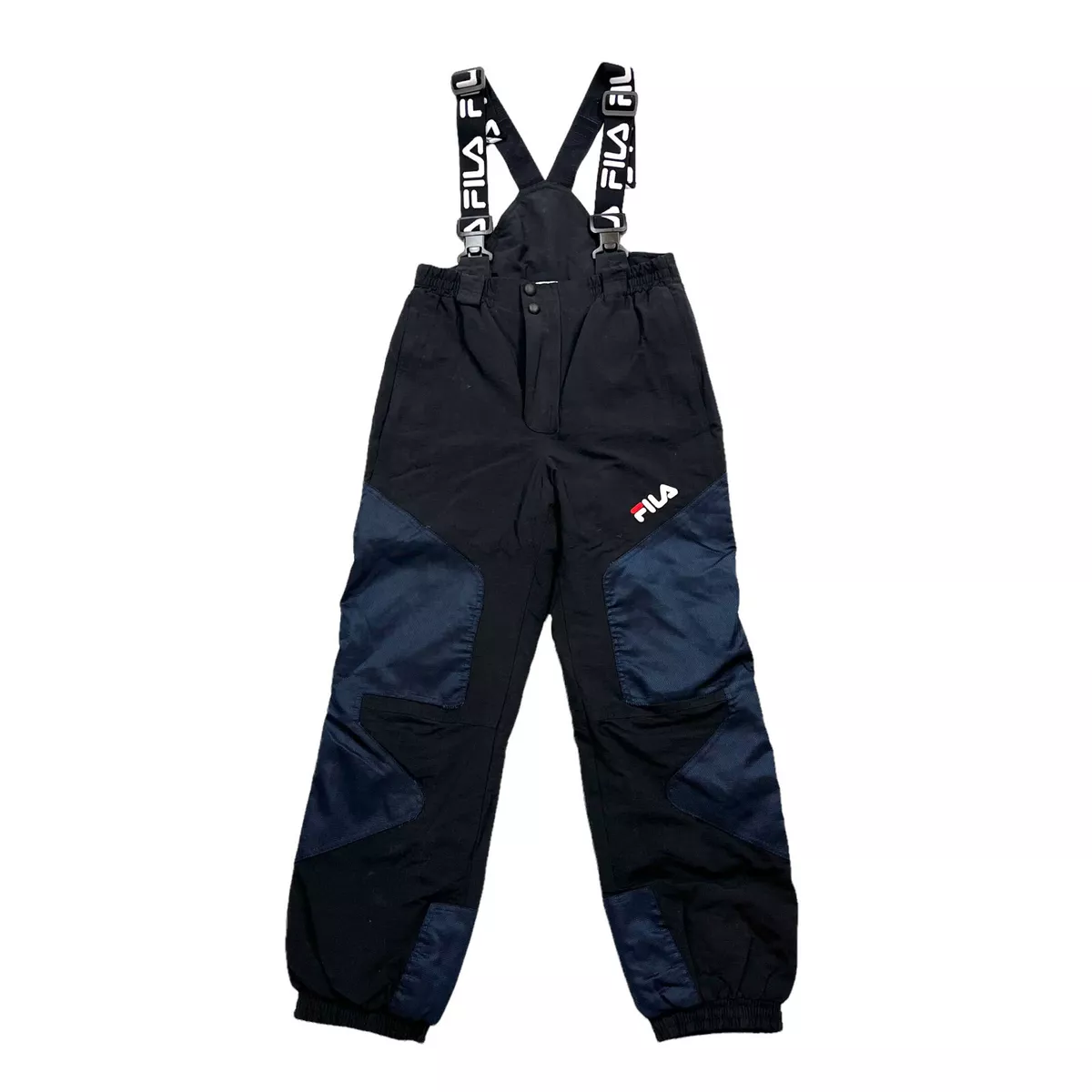 Fila Kids Ski Salopettes Vintage Designer Black Navy Winter