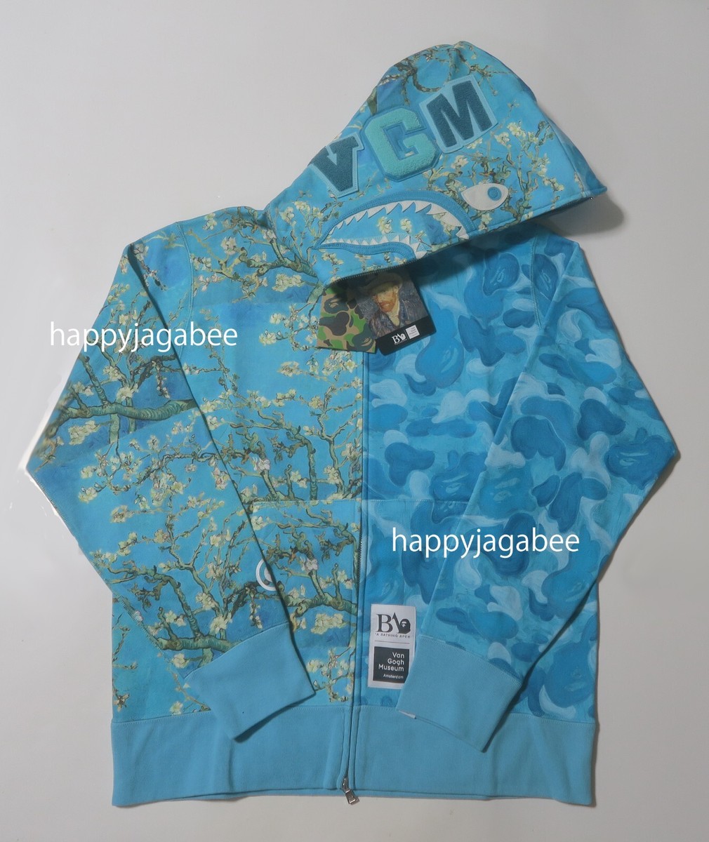 A BATHNIG APE Men's BAPE x VAN GOGH MUSEUM SHARK FULL ZIP