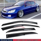 For 2003-2007 Honda Accord 4 Door Sedan Mugen Style Window Visor Sun Rain Guards