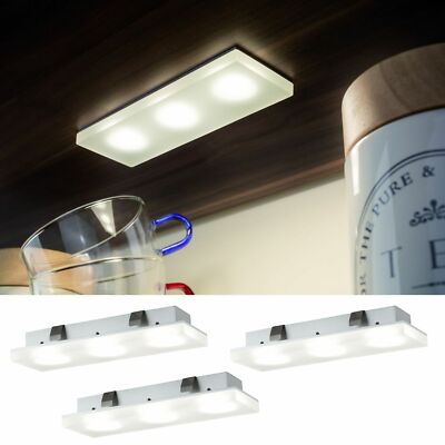 Paulmann Möbel Einbauleuchten Set Fleecy LED eckig 3x3,6W 4000K 9VA 230/12V 150