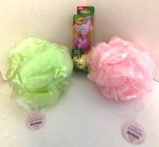 Bath Bomb 3 Count Crayola Jelly 5.29 Fl Oz  2 Bath Mesh Sponges NEW