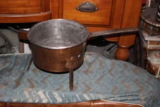 Antique Primitive Copper Metal Footed Cooking Vessel Pot Country Decor