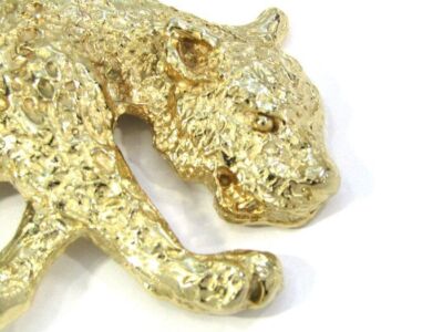 LARGE Vintage Mimi Di N 1986 Leopard Panther Belt Buckle 6  display picture 1