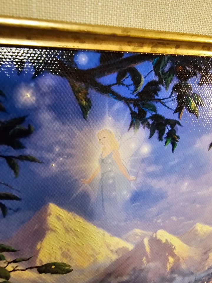 Thomas Kinkade Disney Pinocho Deseos sobre una estrella 12x18 / # 113/150 D/E *RARO* Foto 3 de 4