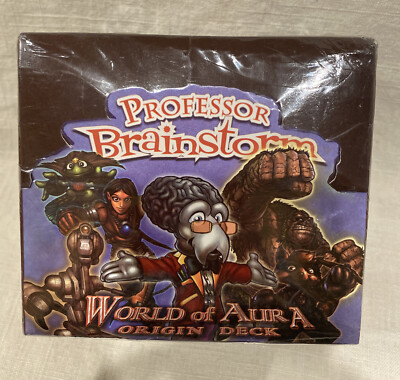 Professor Brainstorm World of Aura Origin Deck Equation Invasion Card Game, NEW